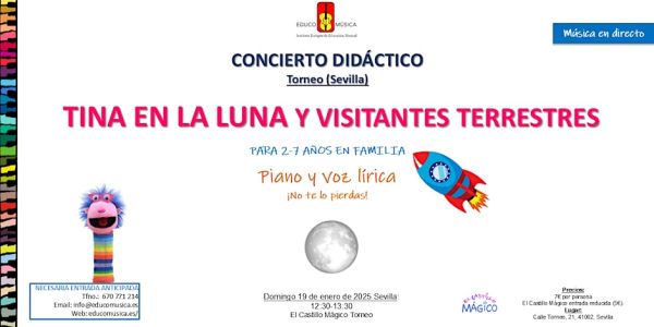 CONCIERTO DIDÁCTICO "TINA EN LA LUNA Y VISITANTES TERRESTRES"