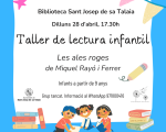 Taller de lectura infantil sobre el llibre Les ales roges