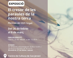Exposició – ‘El tresor de les paraules de la nostra terra’