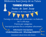 Torneig d’escacs Festes de Sant Josep