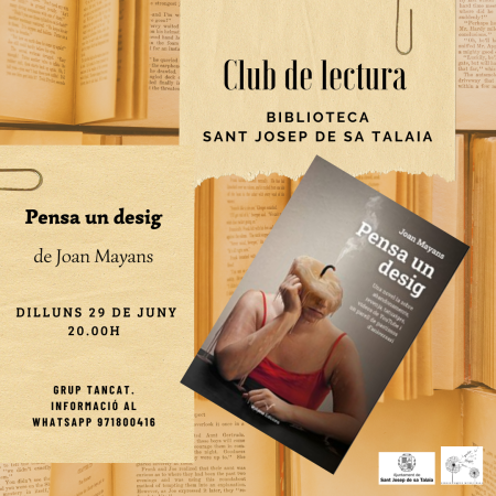 Reading club for adults about the work 'Pensa un desig' by Joan Mayans