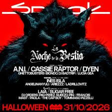 Halloween: Cassie Raptor + DYEN + A.N.I. & Total w/ Ines Isla & Special-k w/ Laia + Sugar Free