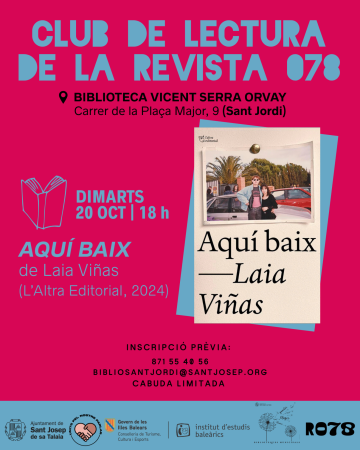 Club de lectura de la Revista 078: ‘Aquí baix’, de Laia Viñas