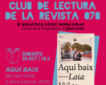 Club de lectura de la Revista 078: ‘Aquí baix’, de Laia Viñas