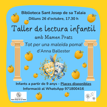 Taller de lectura infantil amb Mamen Prats: «Tot per una maleïda poma!»