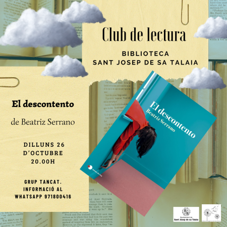 Club de lectura per a persones adultes: «El descontento», de Beatriz Serrano