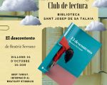 Club de lectura per a persones adultes: «El descontento», de Beatriz Serrano