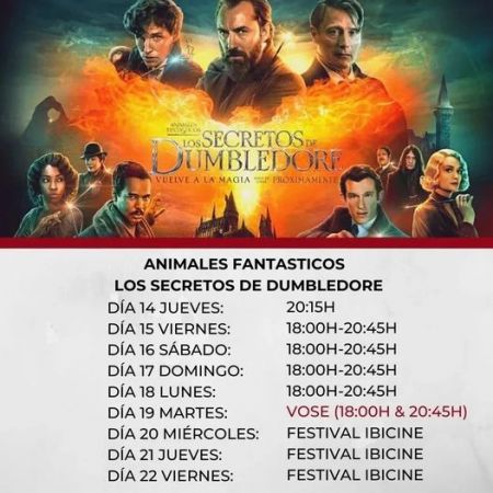 Película: "ANIMALES FANTASTICOS: LOS SECRETOS DE DUMBLEDORE"