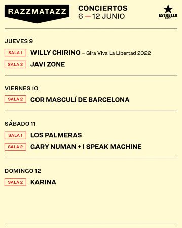 Agenda semanal de conciertos