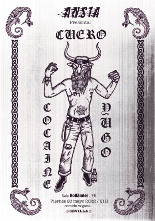 Primer concierto de ANSIA : Cuero ✘ Cocaine ✘ Yugo