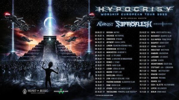 HYPOCRISY - WORSHIP EUROPEAN TOUR 2022