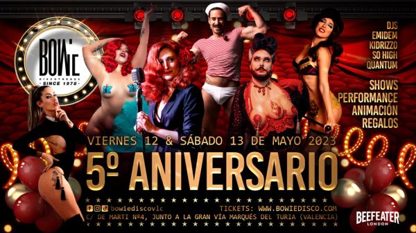5 Aniversario Bowie Show Disco